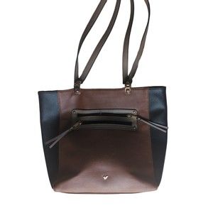 Lily & Ivy Black & Tan Black & Brown Shoulder Satchel Purse Medium Large
